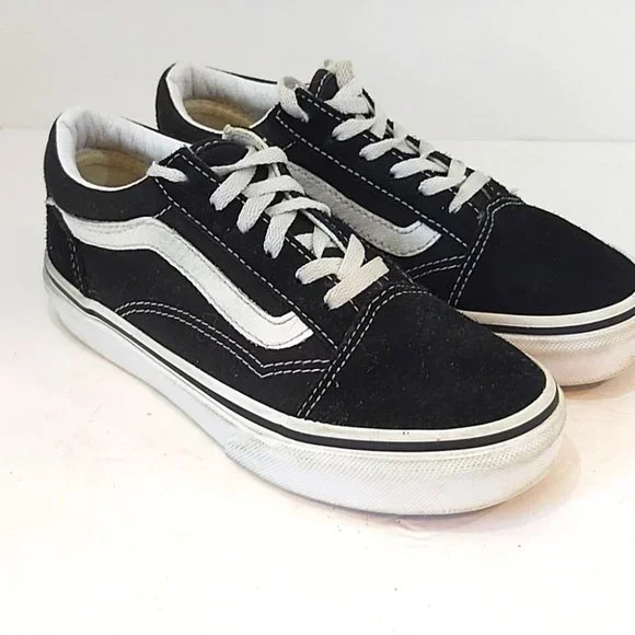 Vans Shoes Vans Kids Old Skool Running Shoes Black White Size - Main Image